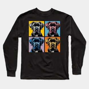 Pop Retro Cane Corso Art - Cute Puppy Long Sleeve T-Shirt